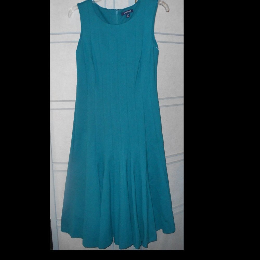 Lands End fit & flare midi dress sz 6